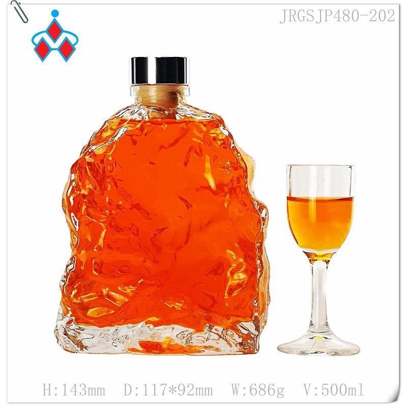 Eşsiz Şekilli Cam Şişe 500ml